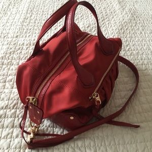 MZ Wallace Josie Red Medium Shoulder Satchel